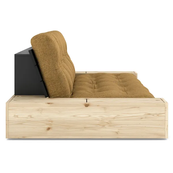 Base Sofa Bed With Storage Black Night / Golden Ochre