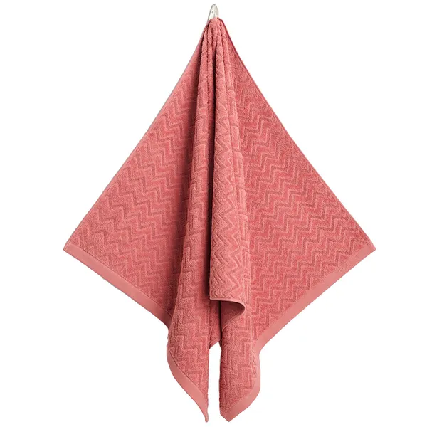 Jacquard Herringbone Handduk 30x50 cm Faded Brick