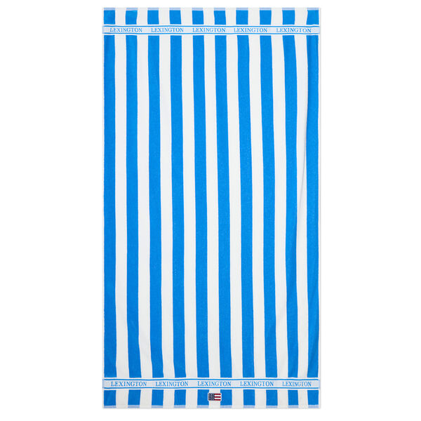 Strandhandduk Randig Blå