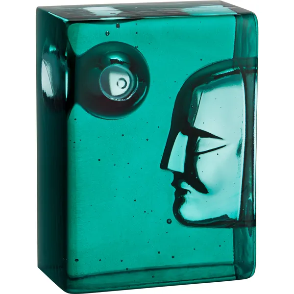 Azur Konstglas Petrol Blue Moon