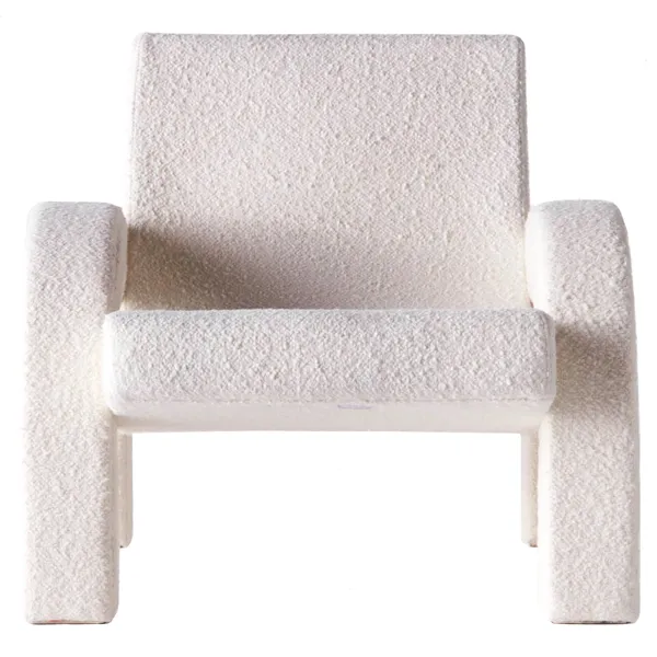 Arco Loungestol Bouclé Hvid