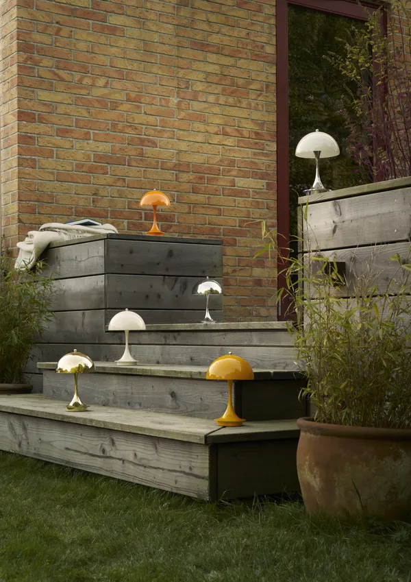 Panthella 160 Bordlampe Bærbar V3 Opal Beige