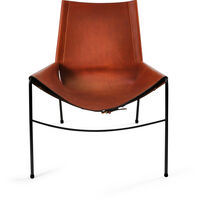 November Chair Black Frame Leather Cognac