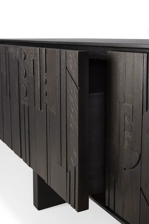 Teak Mosaik Mediabänk En Dörr