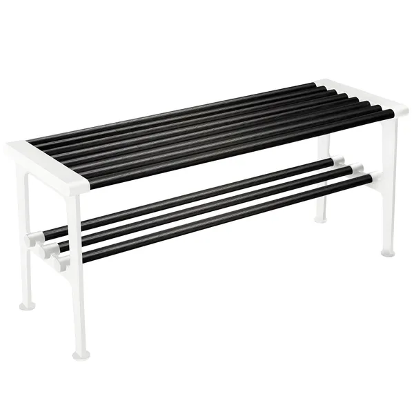 Nostalgi Bänk 100 cm Svartbetsad Ek / Vit