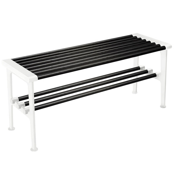 Nostalgi Bänk 100 cm Svartbetsad Ek / Vit