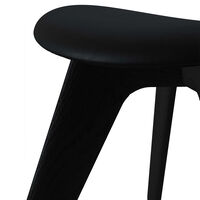 Slab Ottoman Sort / Sort Læder