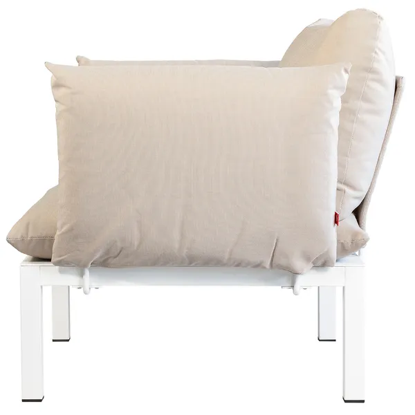 Domino Lænestol Beige/Hvid