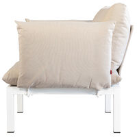Domino Lænestol Beige/Hvid