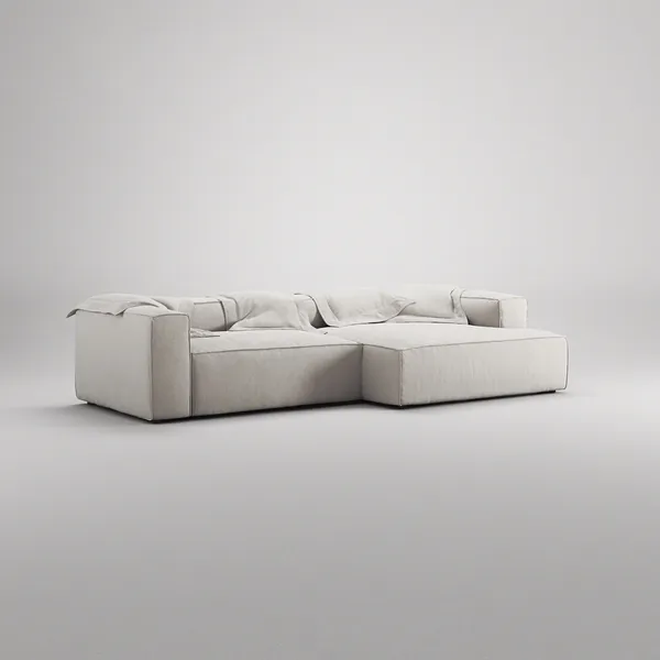 Grand Kolmipaikkainen Sohva leposohva Oikea Moon White