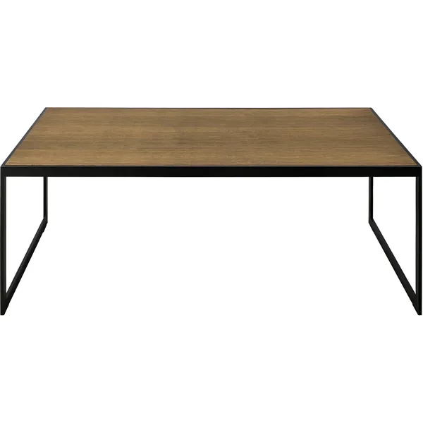 Square Soffbord 122x62 cm Svart/Burned Walnut