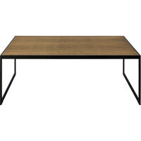 Square Soffbord 122x62 cm Svart/Burned Walnut