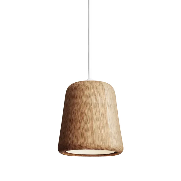 Material Pendellampe Hvid / Egetræ
