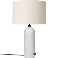 Gravity Bordlampe Liten White Marble / Canvas