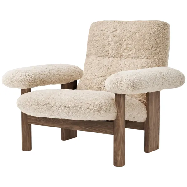 Brasilia Fåtölj Walnut / Sheepskin Nature
