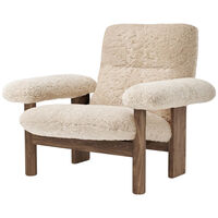 Brasilia Fåtölj Walnut / Sheepskin Nature