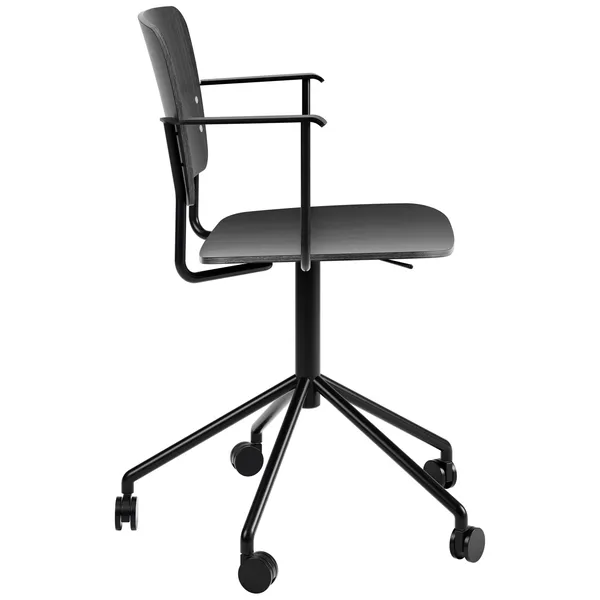 Mono black Swivel adjustable/armrests/ Oak Black