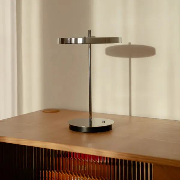 Asteria Move Pöytävalaisin Kannettava Kiiltävä Teräs