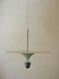 Kantarell Pendel 60 cm Aluminium / Hvit