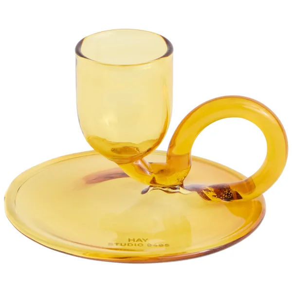 Tiny Candleholder Curved Yellow