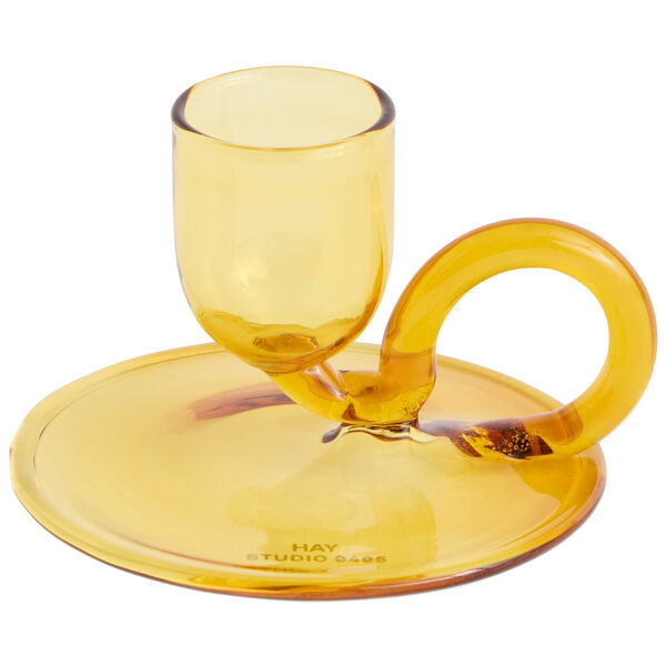 Tiny Candleholder Curved Yellow