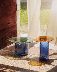 Striche Coffee Table Mint Green / Blue
