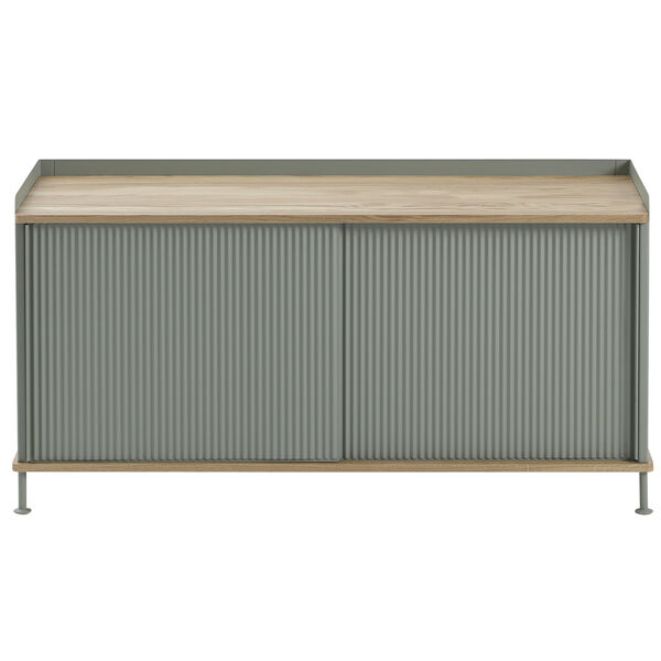 Enfold Skænk 45x124 cm Olieret Egetræ / Dusty Green