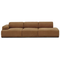 Connect Soft Modulär 3-sitssoffa Med Öppen Högersida Grace Leather Cognac