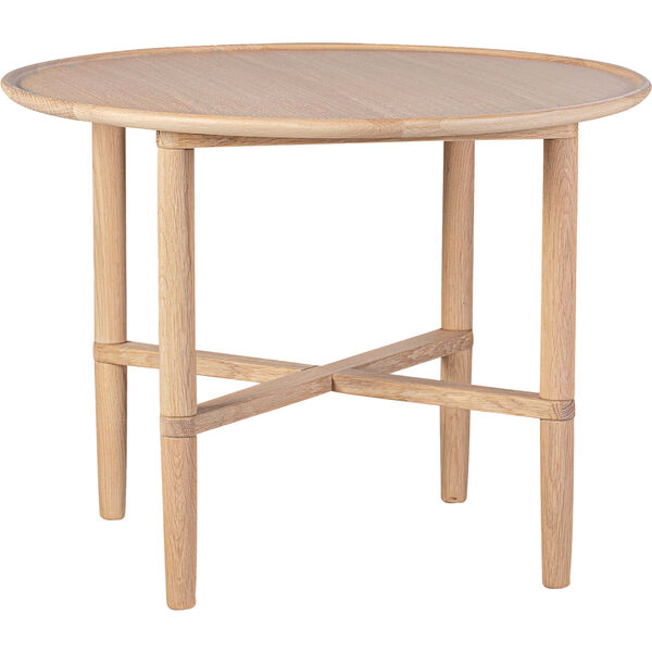 Opus 12 Sidebord Ø67 cm Hvidolieret Egetræ
