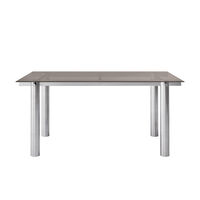 Atura Spisebord 160x90 cm Rustfrit Stål / Tinded Glass