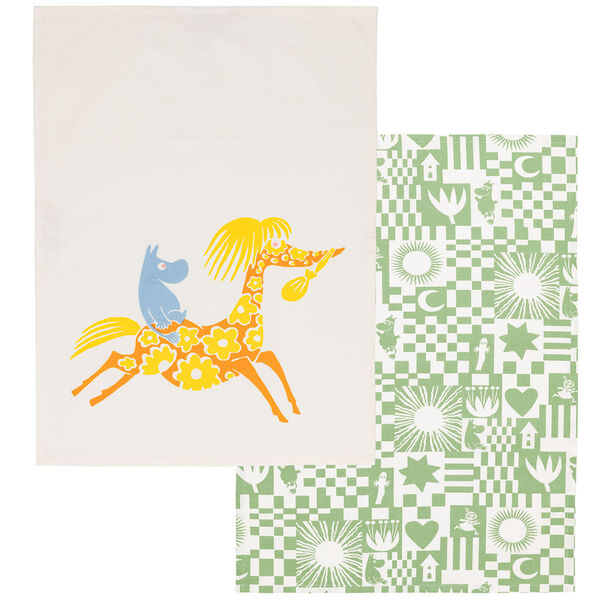 Moomin Kitchen Towel Party 2-pack Green