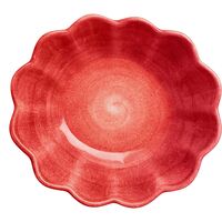 Oyster Skål 16x18 cm Rød