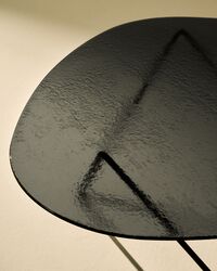Pedrera Soffbord Texturerat Glas Rök / Svart