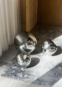 Globe Blomsterpotte Ø43 cm Sølv