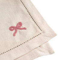 Bow Bomullsserviett 45x45 cm Rosa