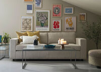 Square Salongbord 122x62 cm Silver Grey/Glass