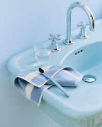 Stripe Washcloth 30x30 cm Dusty Blue