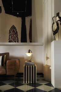 PH 2/2 Luna Bordlampe Aged Brass / Opalglass