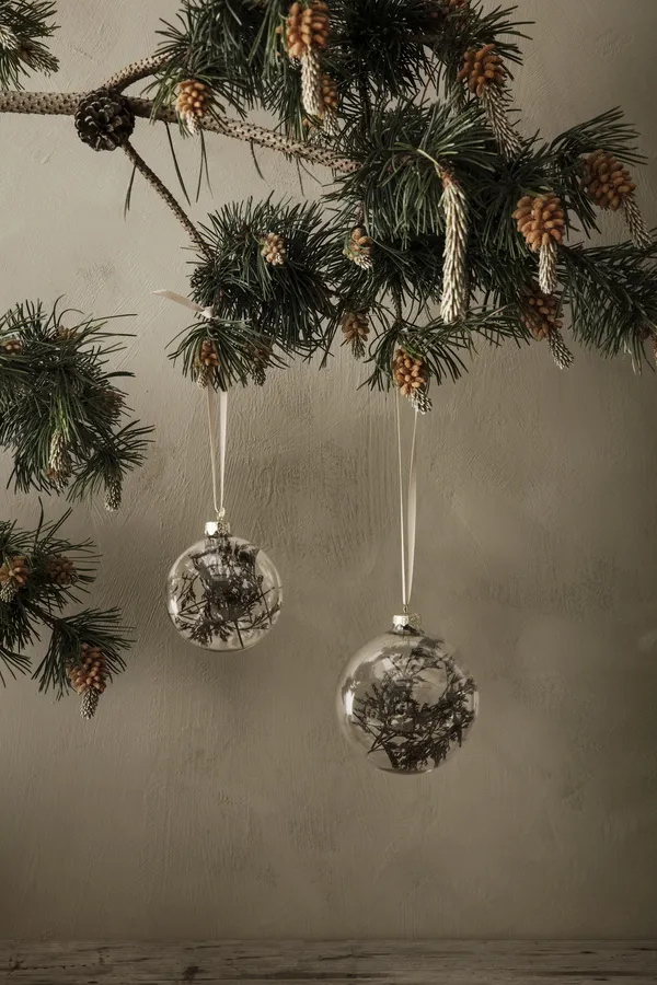 Flora Julekuler Ø8 cm Medium 4-pk Lilla