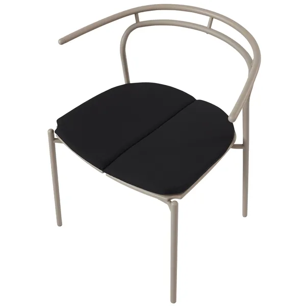 Novo Dining Chair Cushion Black L49xW48.5xH1.7CM