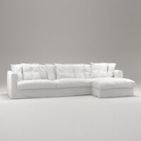 Le Grand Air 3-Personers Sofa Bomuld Divan Højre Hvid