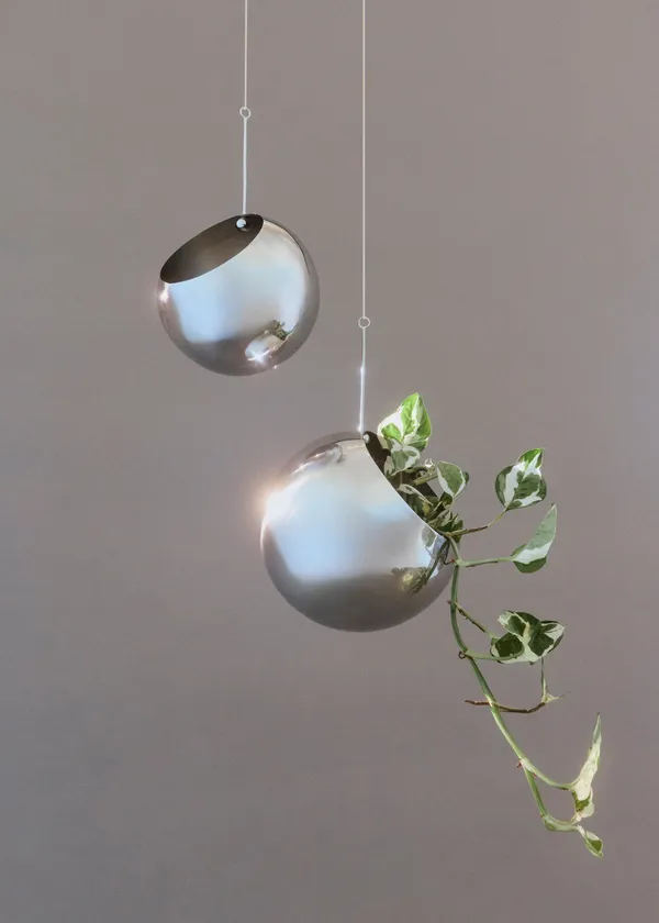 Globe Hängande Kruka Ø17 cm Silver