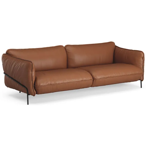 Continental 3-Sitssoffa Elmo Leather Nordic Konjak