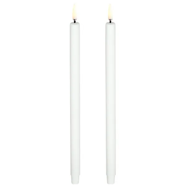 LED Mini Kronelys Nordic White 2-pk 13 x 25 cm