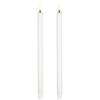 LED Mini Kronelys Nordic White 2-pk 13 x 25 cm