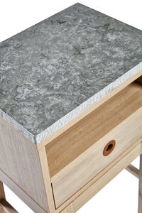Höllviken Bedside Table Tall Legs White Pigmented Oak