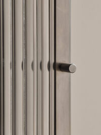Haze Vægskab Ribbet Glas 35x60 cm Rustfrit Stål