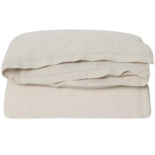 Hemstitched Linen Duvet Cover Single 210x150 cm
