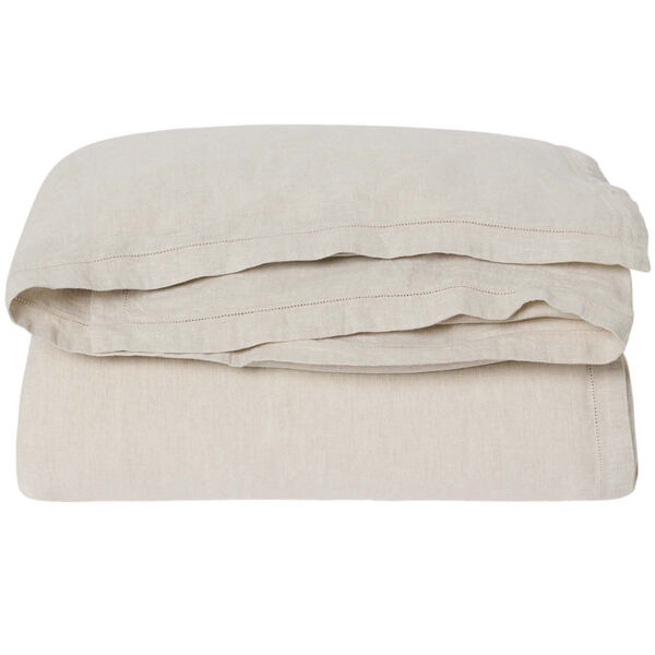 Hemstitched Linen Duvet Cover Double 240x220 cm