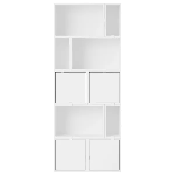 Stacked Configuration 8 Kirjahylly Valkoinen